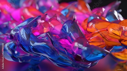 Trendy colorful splash abst...