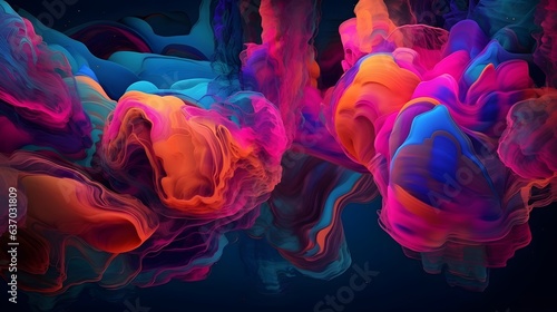 Trendy colorful splash abst...