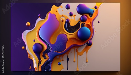 Trendy colorful splash abst...