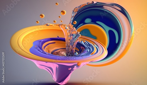 Trendy colorful vortex twis...