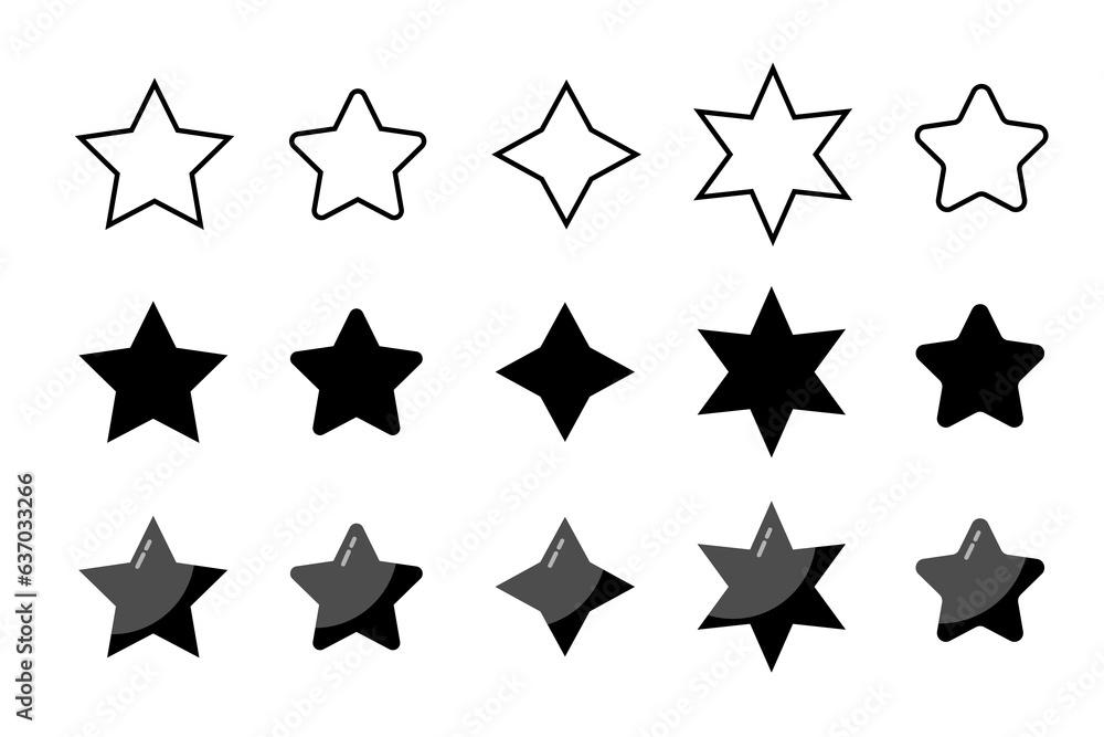 Stars line art icon. Sparkle star icons. Shine icons Stars line art icon. Sparkle star icons. Shine icons