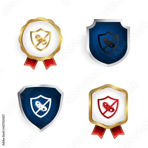 Abstract Antibactirial Badge and Label Collection