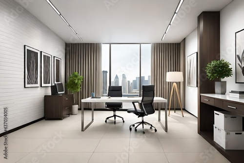 modern office interior Generated Ai © AQ Arts