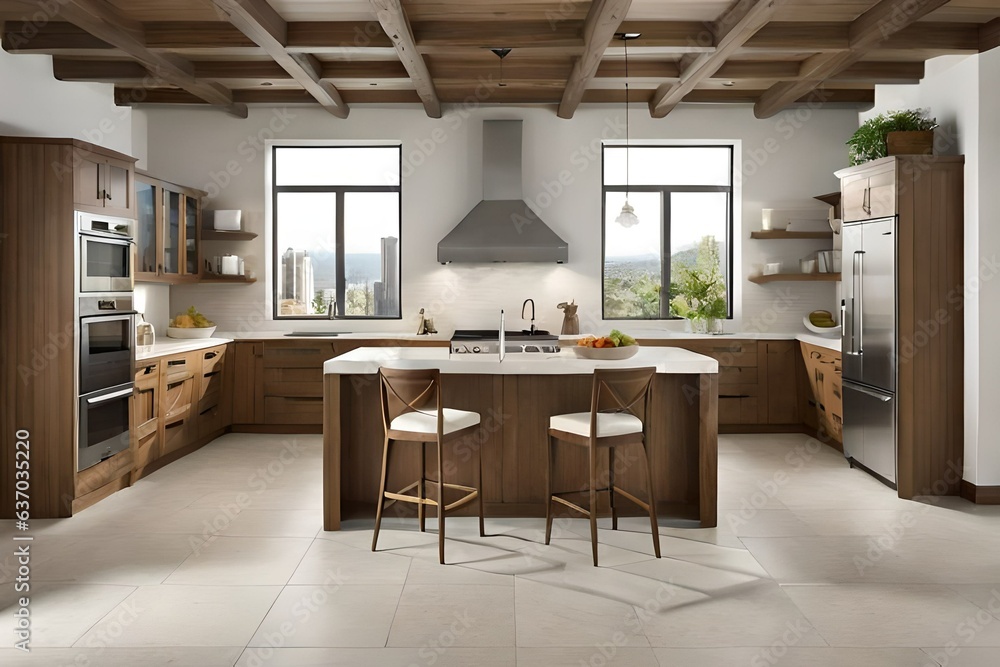 Fototapeta premium modern kitchen interior Generated Ai