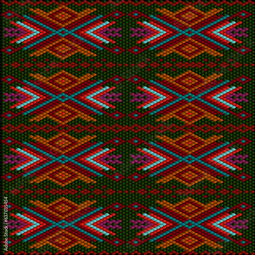 Folk ornament, national pattern, ethnic embroidery, ornamental texture, traditional geometric motives of the tribes of the Australian continent.