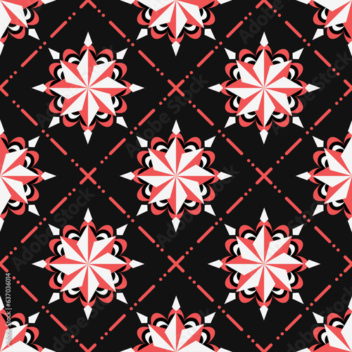 Geometric ethnic pattern seamless flower color. seamless pattern. Design for fabric,curtain,background,carpet,wallpaper,clothing,wrapping,Batik,mandalas,fabric,Vector illustration. pattern style.