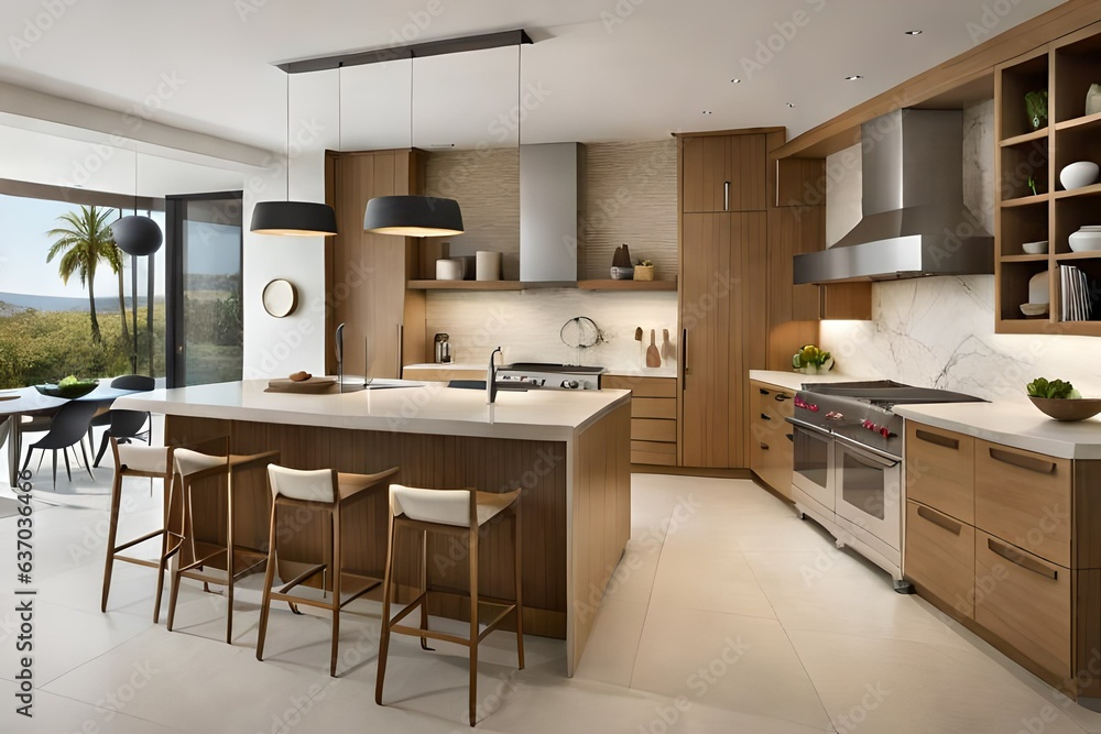 modern kitchen interior Generated Ai modern kitchen interior Generated Ai