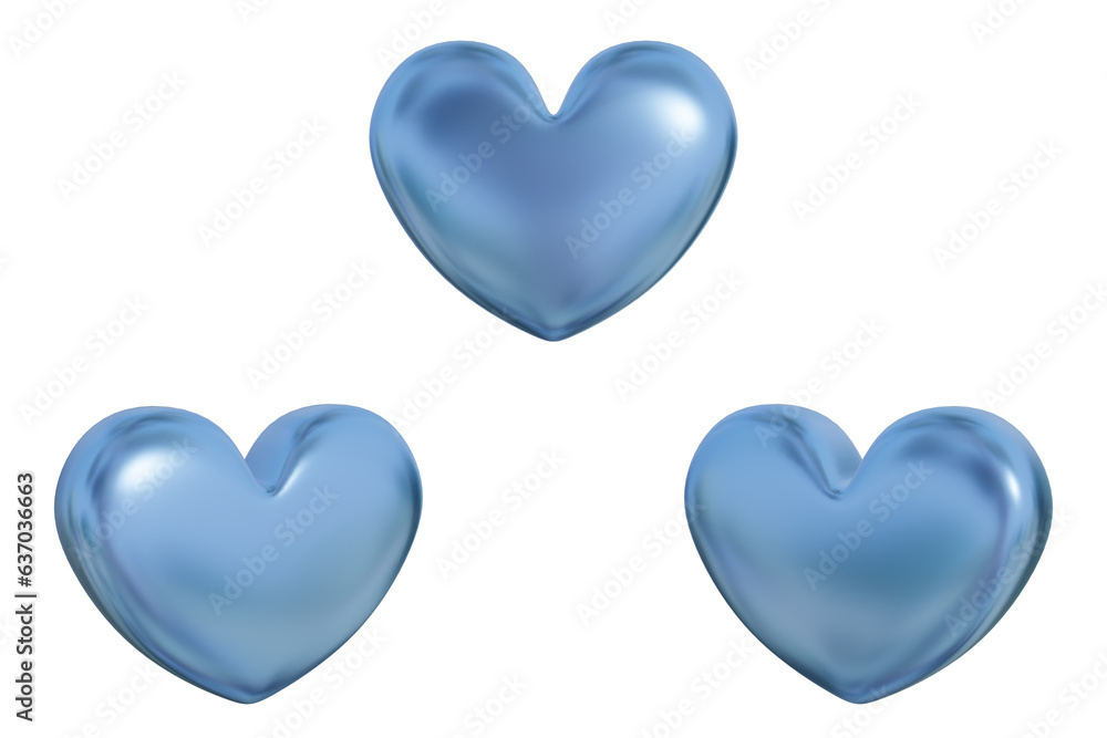 3d heart. love 3d. Realistic 3d design icon heart symbol love. 3d rendering. transparent background