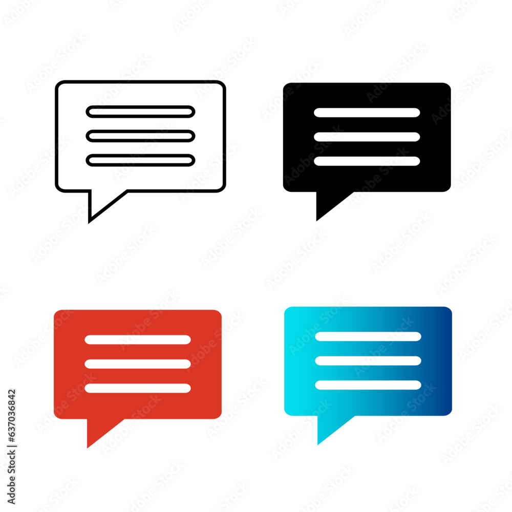 Abstract Comment Box Silhouette Illustration Abstract Comment Box Silhouette Illustration