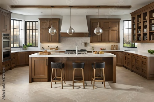 modern kitchen interior Generated Ai © AQ Arts