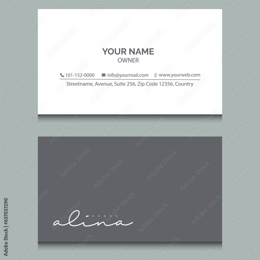 Fototapeta premium Business card design template