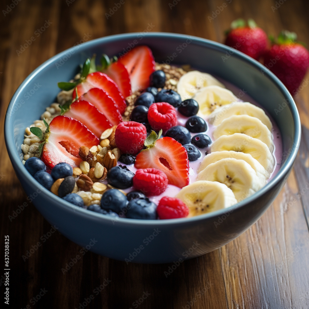 Breakfast bowl. Generative AI. Breakfast bowl. Generative AI.