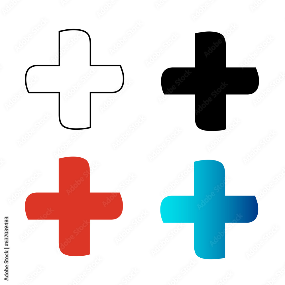 Abstract Math Plus Silhouette Illustration Abstract Math Plus Silhouette Illustration