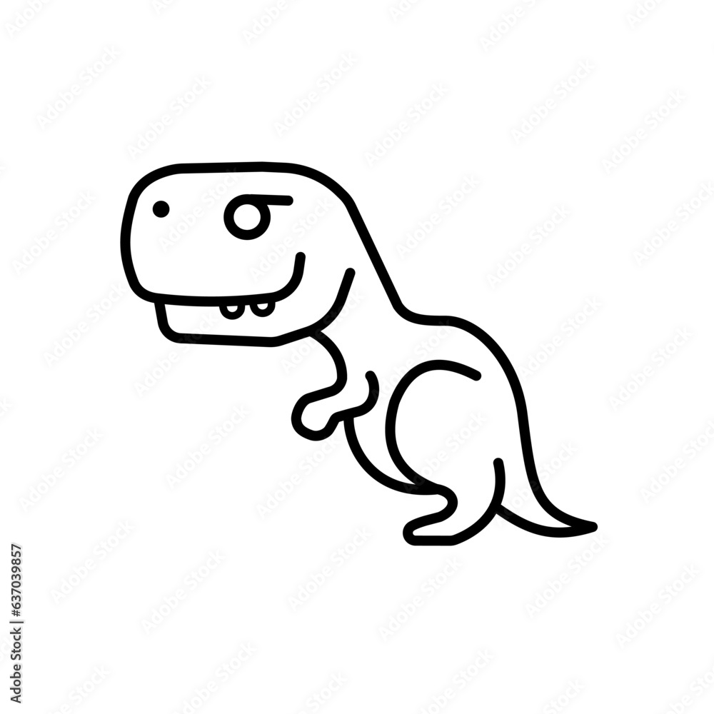 Fototapeta premium t-rex, tyrannosaurus, icon, dinosaur