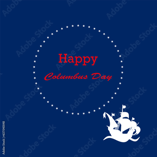 Columbus day card or background, poster. Vector illustration