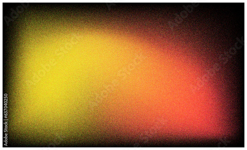 Abstract grain gradient color background, yellow, orange, black burst gradation. Vector trendy noisy grain
