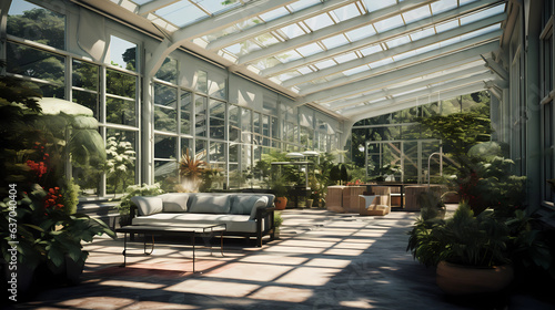 Fotografija A modern greenhouse conservatory