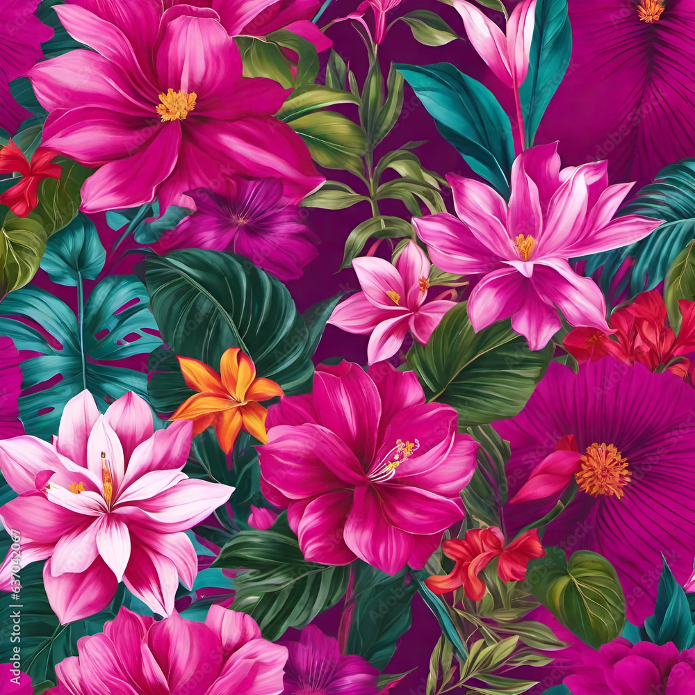 magenta background with flowers magenta background with flowers