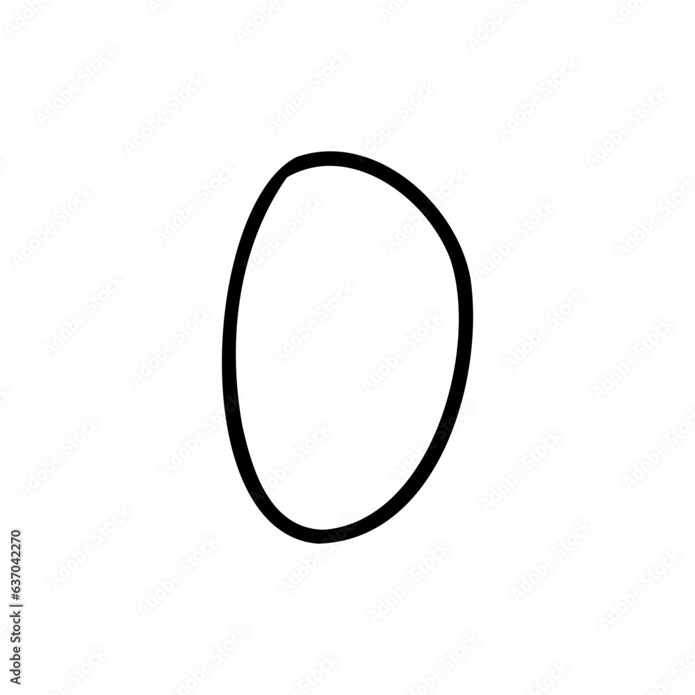 O letter latin english light font in hand drawn doodle style isolated on white background. For presentation, logo, branding, font, education. O letter latin english light font in hand drawn doodle style isolated on white background. For presentation, logo, branding, font, education.