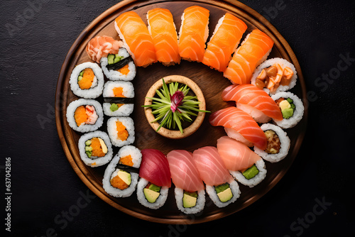 colorful sushi platter