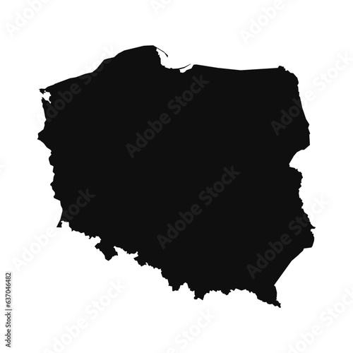 Abstract Silhouette Poland Simple Map