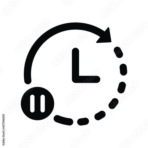 Pause Time Icon. wacth design vector