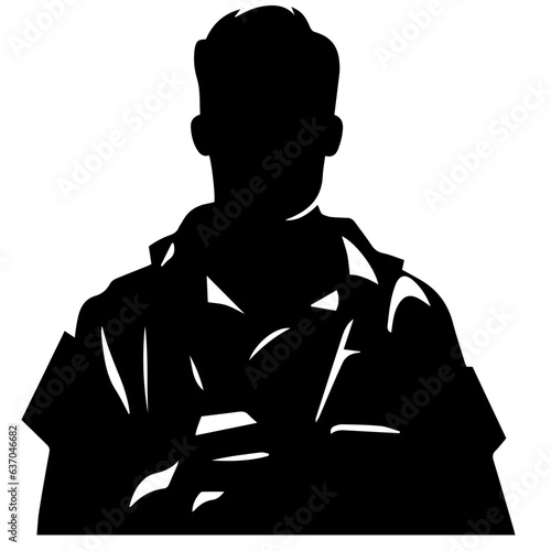 A troop of soldier silhouette vector, a simply designed military man in black and white