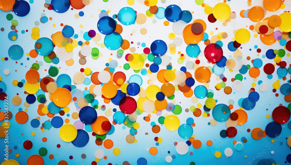 Colorful circles and confetti. Vibrant Celebration rainbow Circles and Confetti Transforming Every Moment into a Joyful Party Atmosphere, Perfect for Birthdays and Special Events Colorful circles and confetti. Vibrant Celebration rainbow Circles and Confetti Transforming Every Moment into a Joyful Party Atmosphere, Perfect for Birthdays and Special Events