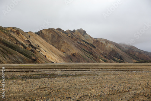 Paysage le long du trek Laugavegur en Island