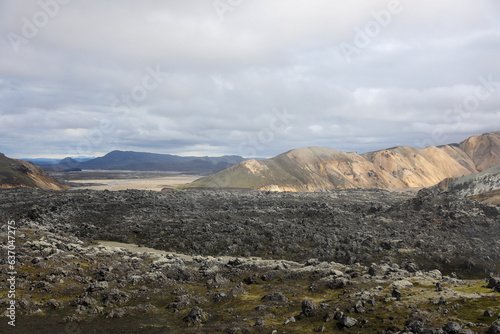 Paysage le long du trek Laugavegur en Island