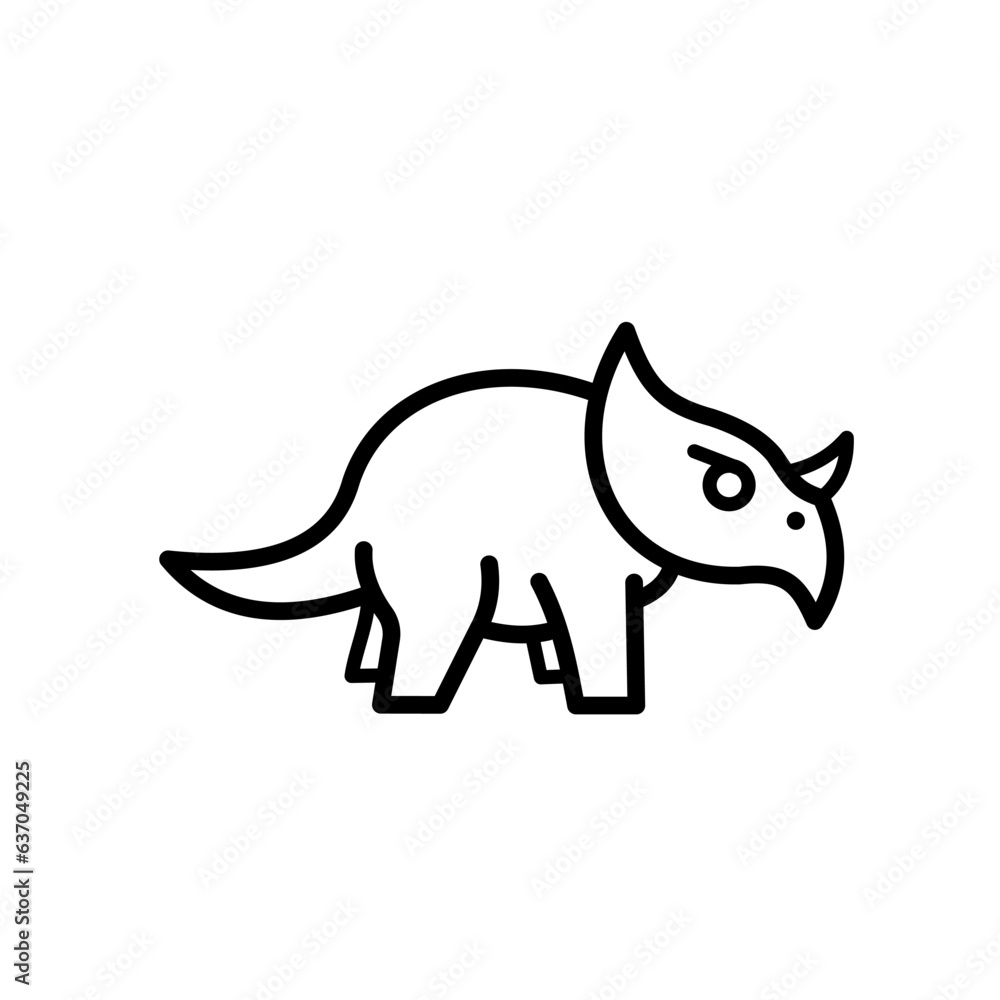 triceratops, dinosaur - vector icon triceratops, dinosaur - vector icon