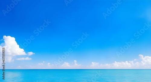 Summer  sunny day  blue sea  sky  white clouds  beautiful panoramic view  great mood.   
