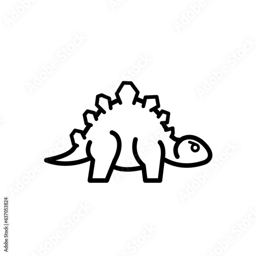 stegosaurus, dinosaur - vector icon