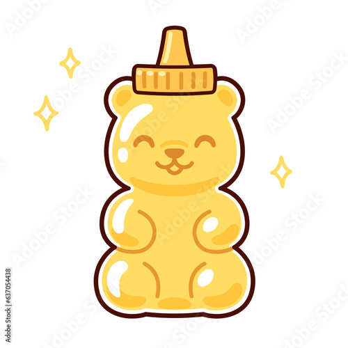 Cute cartoon bear shaped honey bottle