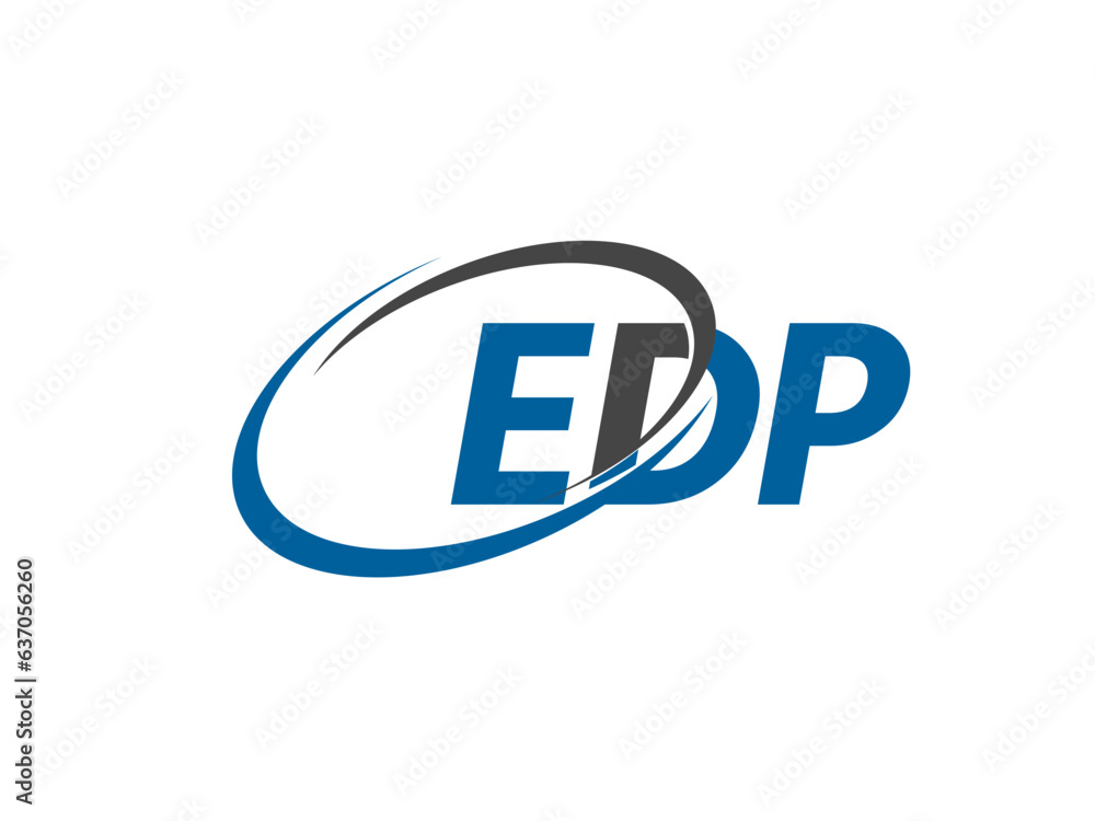 EDP letter creative modern elegant swoosh logo design EDP letter creative modern elegant swoosh logo design