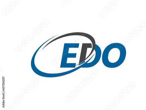 EDO letter creative modern elegant swoosh logo design
