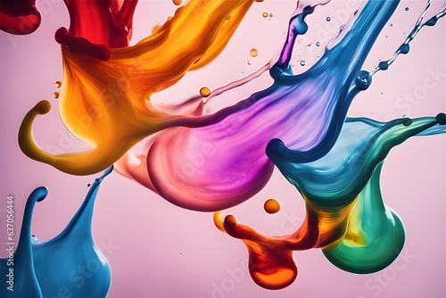 color splashes. Generative AI