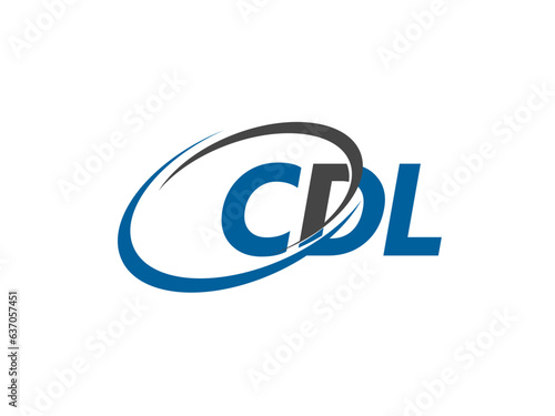 CDL letter creative modern elegant swoosh logo design