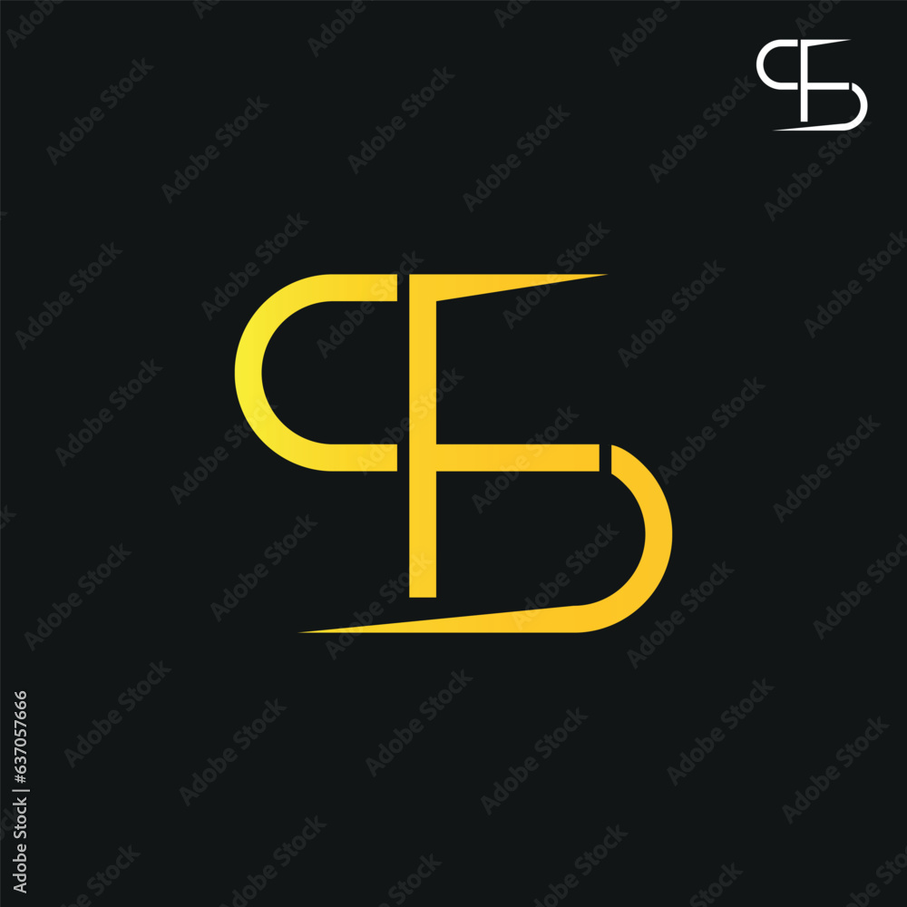 SF Fashion monogram logo . Luxury Modern Logo. SF Fashion monogram logo . Luxury Modern Logo.