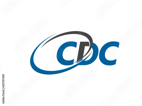 CDC letter creative modern elegant swoosh logo design