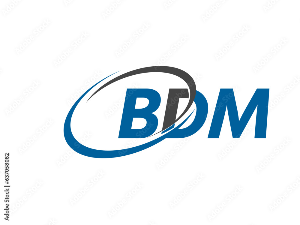BDM letter creative modern elegant swoosh logo design BDM letter creative modern elegant swoosh logo design