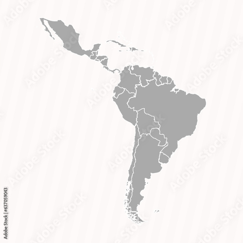 Detailed Map of Latin America With Countries