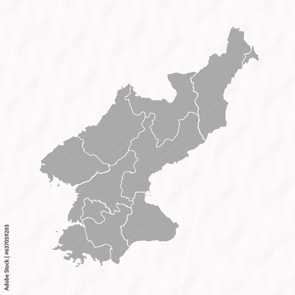 Detailed Map of North Korea With States and Cities Detailed Map of North Korea With States and Cities
