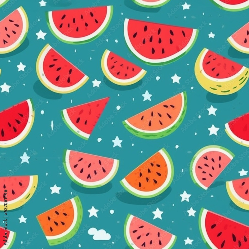 seamless pattern with watermelon seamless pattern with watermelon