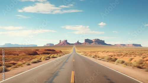 road in the desert photo