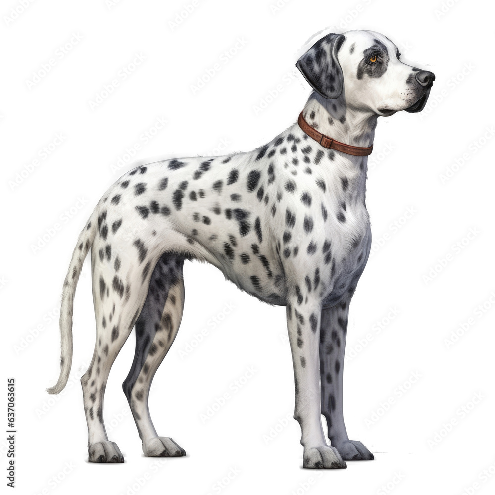 Dalmatian , Isolated On Transparent, PNG