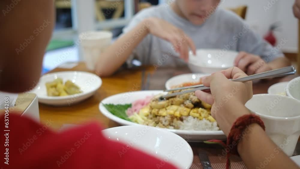 A family with young children enjoys a diverse Korean meal featuring dishes like kimchi, bulgogi, and bibimbap. This video showcases their culinary adventure and the kids' excitement A family with young children enjoys a diverse Korean meal featuring dishes like kimchi, bulgogi, and bibimbap. This video showcases their culinary adventure and the kids' excitement