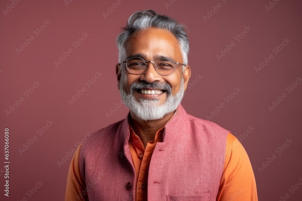 Portrait of a smiling Indian senior man with eyeglasses. Portrait of a smiling Indian senior man with eyeglasses.