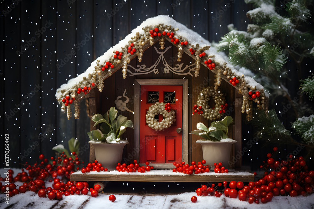 christmas gingerbread house style decoration