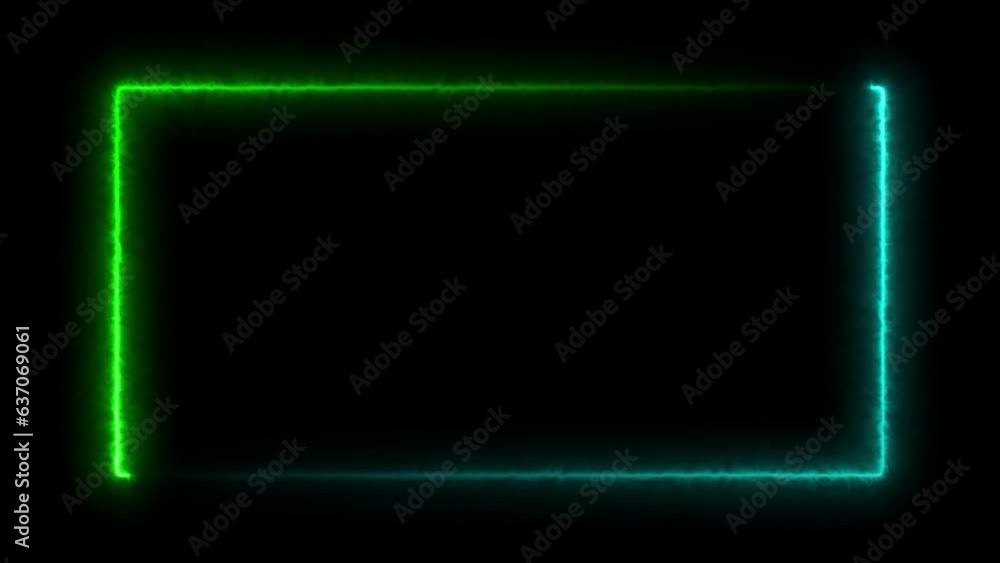 abstract glowing neon rectangle frame animation background 4k abstract glowing neon rectangle frame animation background 4k